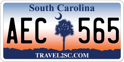 SC license plate AEC565