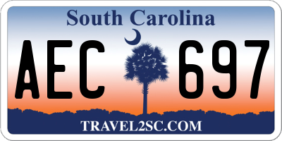 SC license plate AEC697