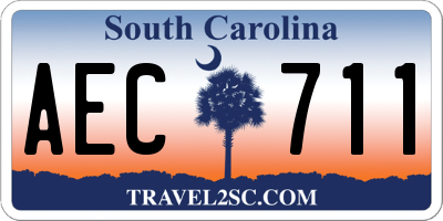 SC license plate AEC711