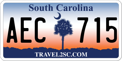 SC license plate AEC715