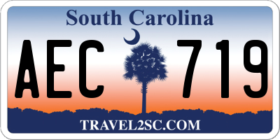 SC license plate AEC719