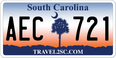 SC license plate AEC721