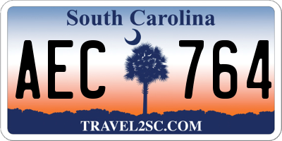 SC license plate AEC764
