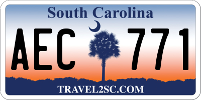 SC license plate AEC771