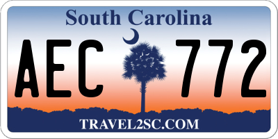 SC license plate AEC772