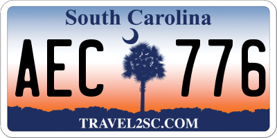 SC license plate AEC776