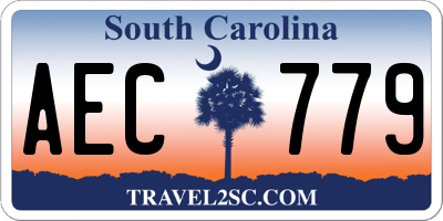 SC license plate AEC779