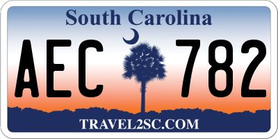 SC license plate AEC782