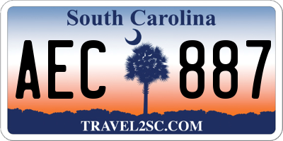 SC license plate AEC887