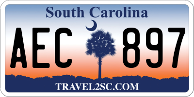 SC license plate AEC897