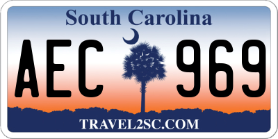 SC license plate AEC969