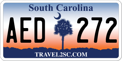 SC license plate AED272