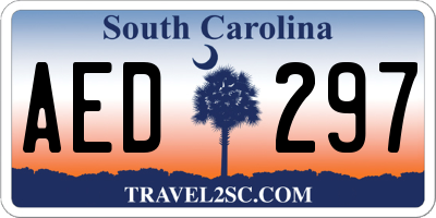 SC license plate AED297