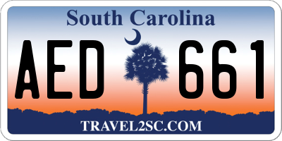 SC license plate AED661