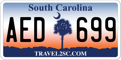 SC license plate AED699