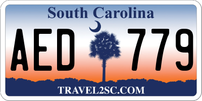 SC license plate AED779