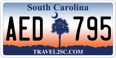 SC license plate AED795