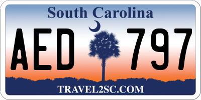 SC license plate AED797