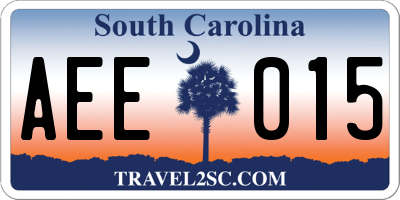 SC license plate AEE015