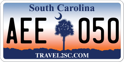 SC license plate AEE050
