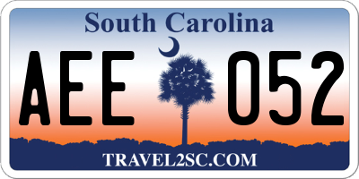 SC license plate AEE052