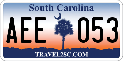 SC license plate AEE053