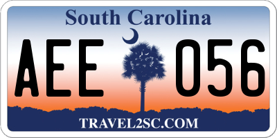SC license plate AEE056