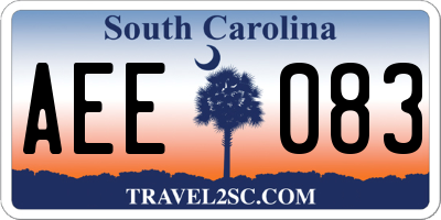 SC license plate AEE083