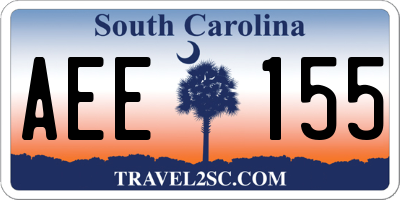 SC license plate AEE155