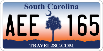 SC license plate AEE165