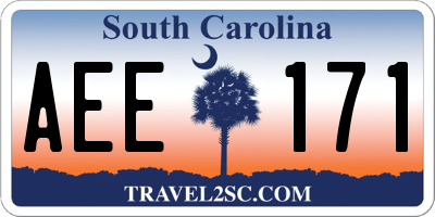 SC license plate AEE171