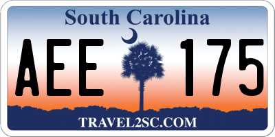 SC license plate AEE175