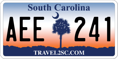 SC license plate AEE241