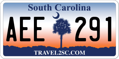 SC license plate AEE291