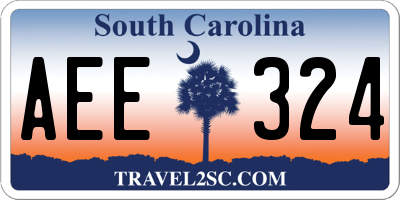 SC license plate AEE324