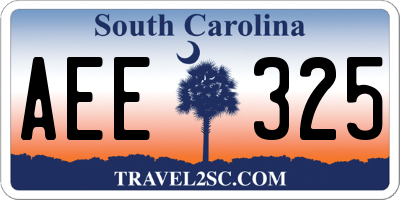 SC license plate AEE325