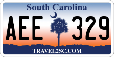 SC license plate AEE329
