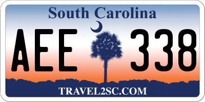 SC license plate AEE338