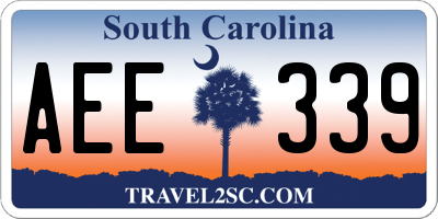SC license plate AEE339