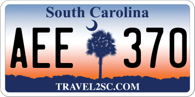SC license plate AEE370