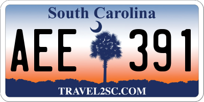 SC license plate AEE391
