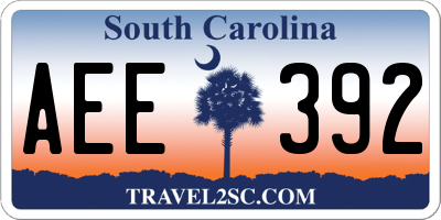 SC license plate AEE392