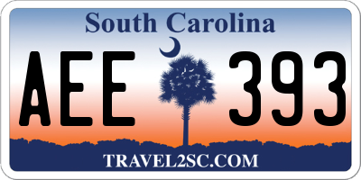 SC license plate AEE393