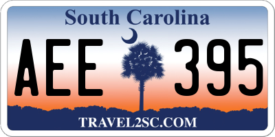 SC license plate AEE395