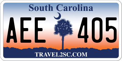 SC license plate AEE405