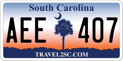 SC license plate AEE407