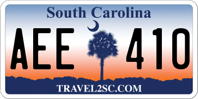 SC license plate AEE410