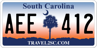 SC license plate AEE412