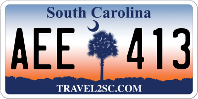 SC license plate AEE413