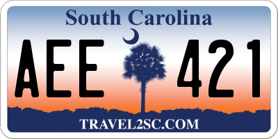 SC license plate AEE421